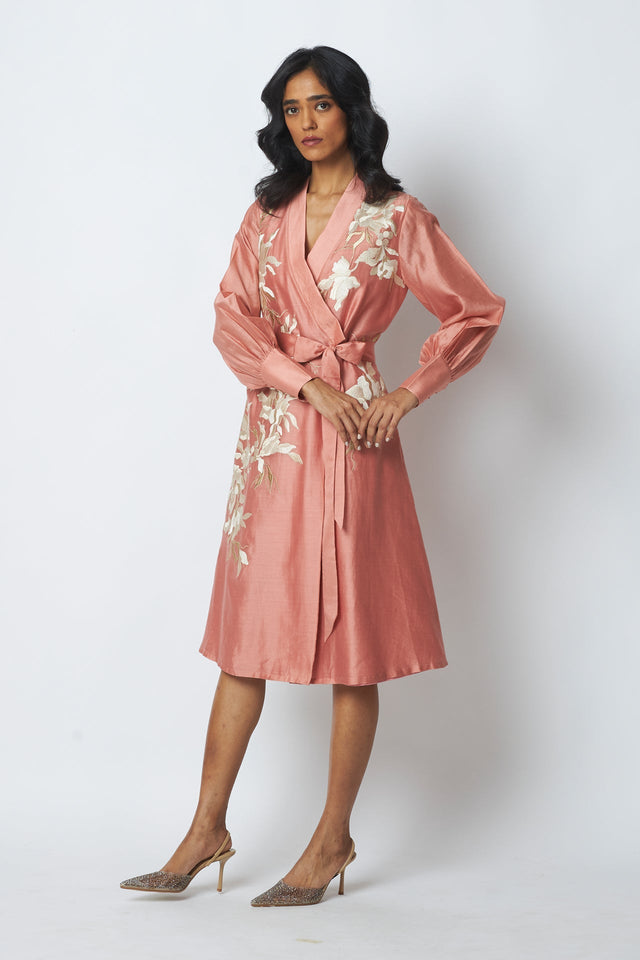 Carmen - Modest Wrap Midi Dress - Dress - Mizyana