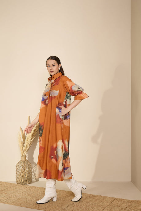 Cascade Dress in Mystic Lagoon Print - Dress - Mizyana