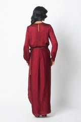 Cathy - One Piece Blouson Drape Skirt - Dress - Mizyana