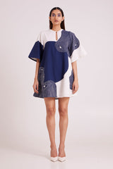 Chandra - Embroidered Full Moon Short Dress - Dress - Mizyana