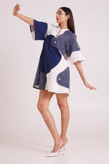 Chandra - Embroidered Full Moon Short Dress - Dress - Mizyana