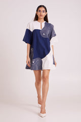 Chandra - Embroidered Full Moon Short Dress - Dress - Mizyana