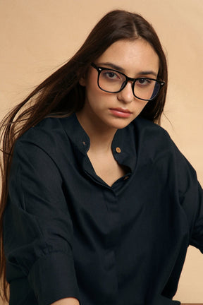 Charcoal Oversized Ret Shirt - Shirt - Mizyana