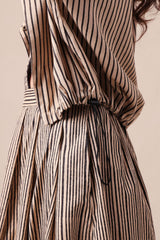 Charcoal Striped Crop Jacket - Jacket - Mizyana
