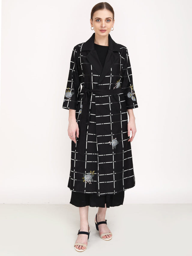 Checks & Roses Jacket - Jacket - Mizyana