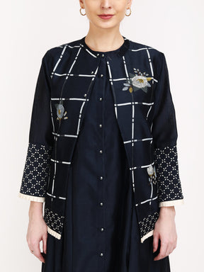 Checks & Roses Short Jacket - Jacket - Mizyana