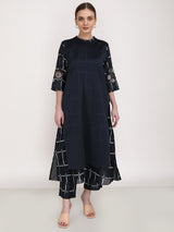 Checks & Roses Tunic with Pants - Two-Piece Set - Mizyana