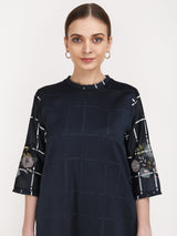 Checks & Roses Tunic with Pants - Two-Piece Set - Mizyana