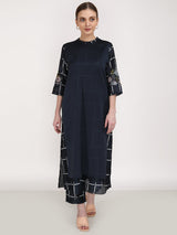 Checks & Roses Tunic with Pants - Two-Piece Set - Mizyana