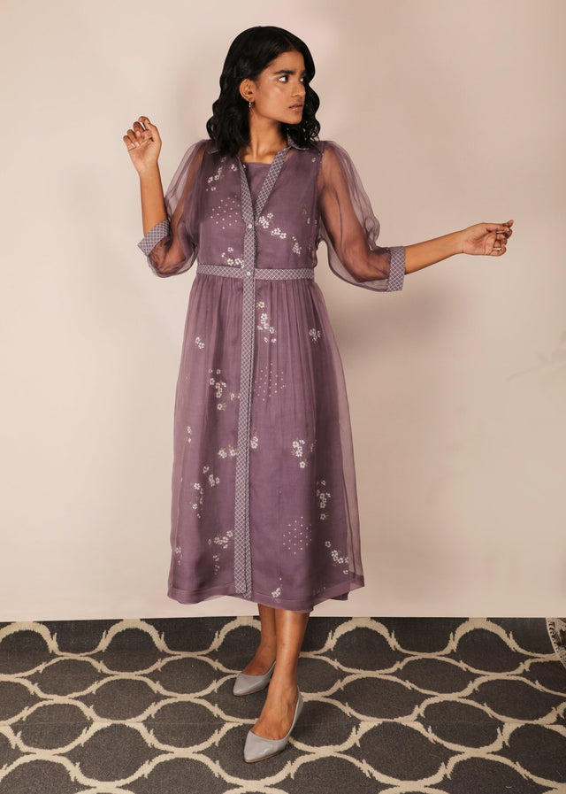 Cherry Blossom Double Layer Dress - Dress - Mizyana