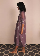Cherry Blossom Lavender Dress - Dress - Mizyana