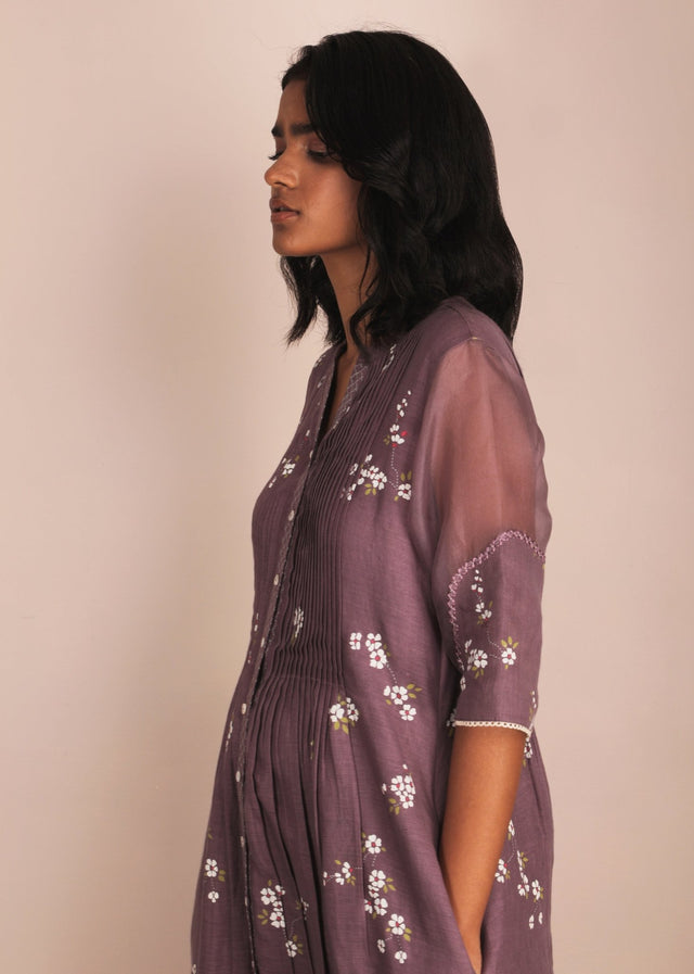 Cherry Blossom Lavender Dress - Dress - Mizyana