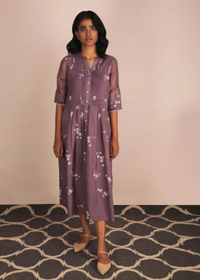 Cherry Blossom Lavender Dress - Dress - Mizyana
