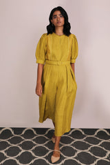 Cherry Blossom Ochre Embroidered Jumpsuit - Jumpsuit - Mizyana