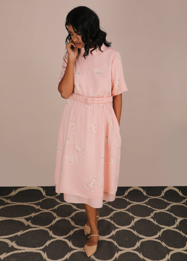 Cherry Blossom Print Dress - Dress - Mizyana