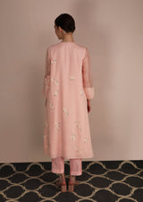 Cherry Blossom Tunic With Stripe Pants - Two-Piece Set - Mizyana