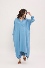 Coco Blue Kaftan Tunic - Shirt - Mizyana