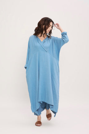 Coco Blue Kaftan Tunic - Shirt - Mizyana