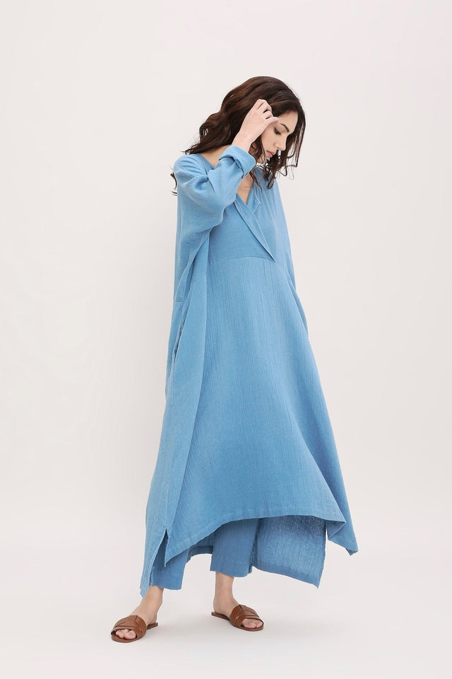 Coco Blue Kaftan Tunic - Shirt - Mizyana