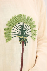 Coco Cream Embroidered Tunic - Shirt - Mizyana