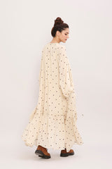 Coco Cream Heart Moss Frill Dress - Dress - Mizyana