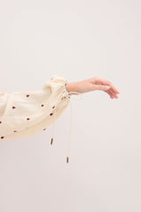 Coco Cream Heart Moss Frill Dress - Dress - Mizyana