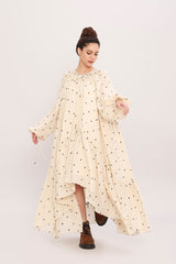 Coco Cream Heart Moss Frill Dress - Dress - Mizyana
