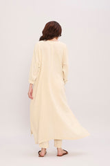 Coco Cream Kaftan Tunic Co-Ord Set (2 PCS) - Co-ord Set - Mizyana