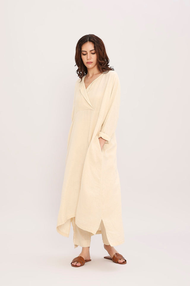 Coco Cream Kaftan Tunic - Shirt - Mizyana