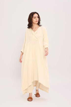 Coco Cream Kaftan Tunic - Shirt - Mizyana