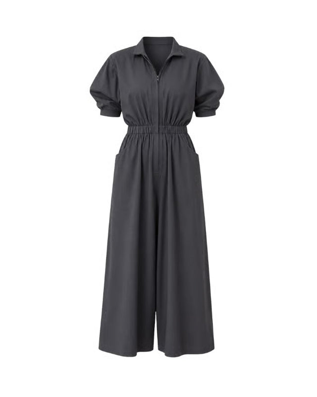 Collar Sphara Cotton Jumpsuit - Jumpsuit - Mizyana