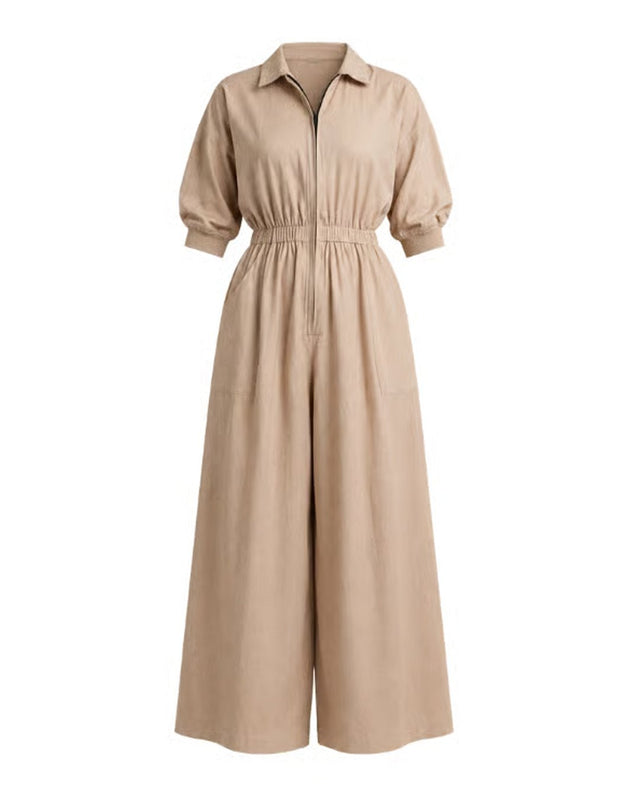 Collar Sphara Cotton Jumpsuit - Jumpsuit - Mizyana