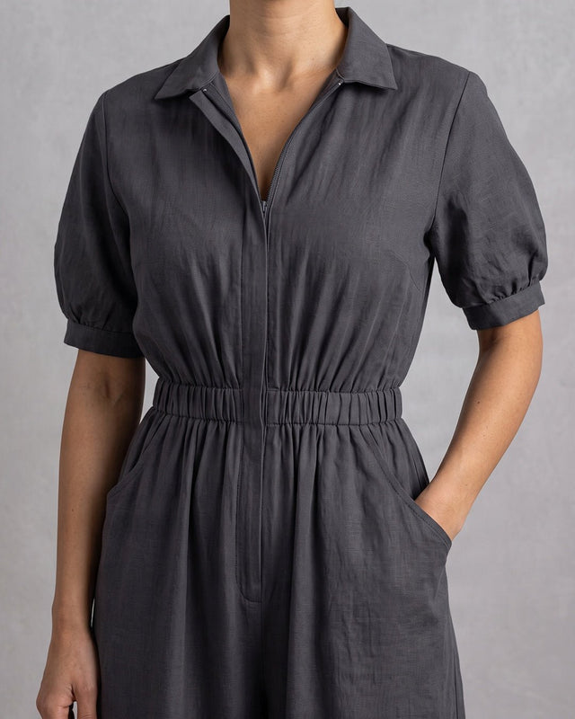 Collar Sphara Cotton Jumpsuit - Jumpsuit - Mizyana