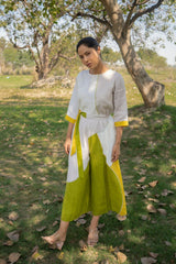 Color block Linen Jumpsuit - Jumpsuit - Mizyana