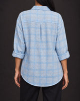 Confluence Checked Handwoven Cotton Shirt with Uneven Hem - Shirt - Mizyana