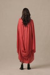 Coral Cowl Dress - Dress - Mizyana