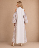 Cutout Sleeve Embroidered Jalabiya - Jalabiya - Mizyana