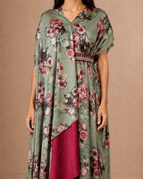 Dainty Rose Sidebelt Kaftan - Kaftan - Mizyana
