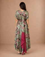 Dainty Rose Sidebelt Kaftan - Kaftan - Mizyana
