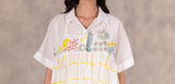 Daisy And Checks Print Top With Handmade Details In Cotton Silk And Linen Pants Set - Two-Piece Set - Mizyana