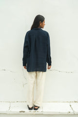 Deepest Blues Oversized Shirt - Shirt - Mizyana