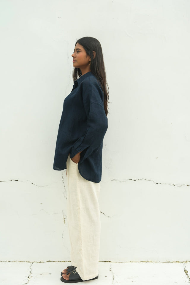Deepest Blues Oversized Shirt - Shirt - Mizyana