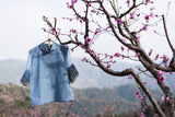 Denim Blue Lily Of Valley Top - Shirt - Mizyana