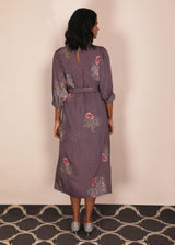 Dessert Roses Print Lavender Dress - Dress - Mizyana