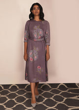 Dessert Roses Print Lavender Dress - Dress - Mizyana
