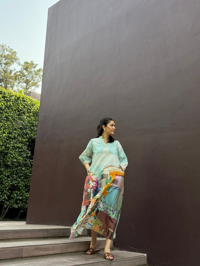 Dora Dress in Casa Parade print - Dress - Mizyana