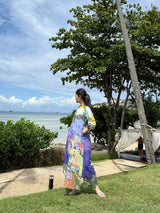 Dora Dress in Coastal Serenade Print - Dress - Mizyana