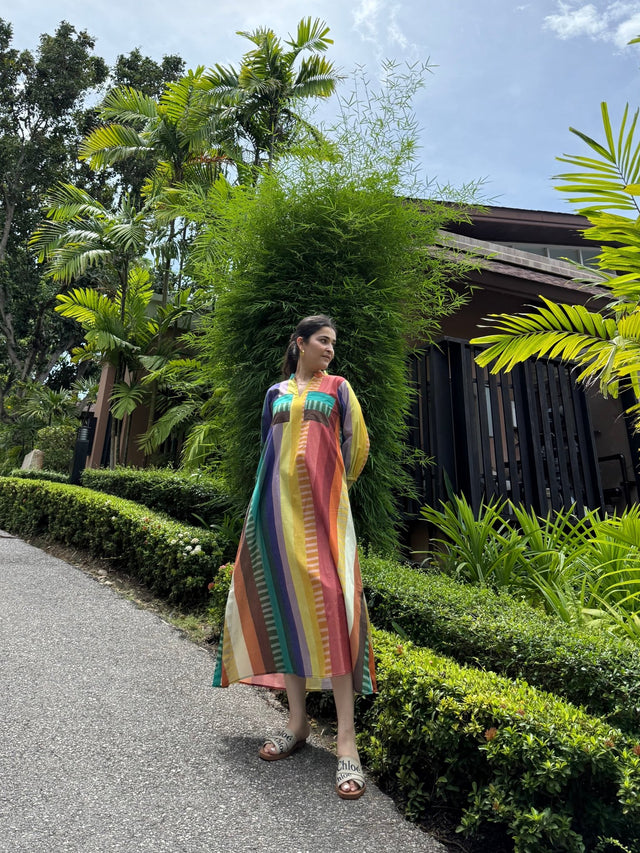 Dora Dress in Tramonto Print - Dress - Mizyana