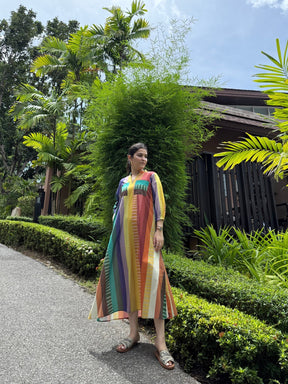 Dora Dress in Tramonto Print - Dress - Mizyana