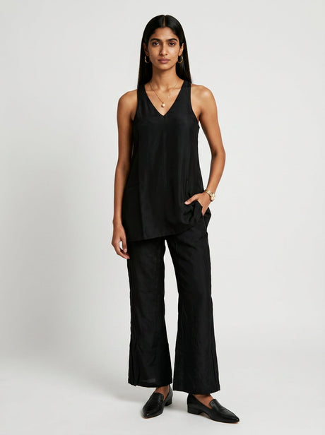 Dua Black Chanderi co-ord set - Co-ord Set - Mizyana